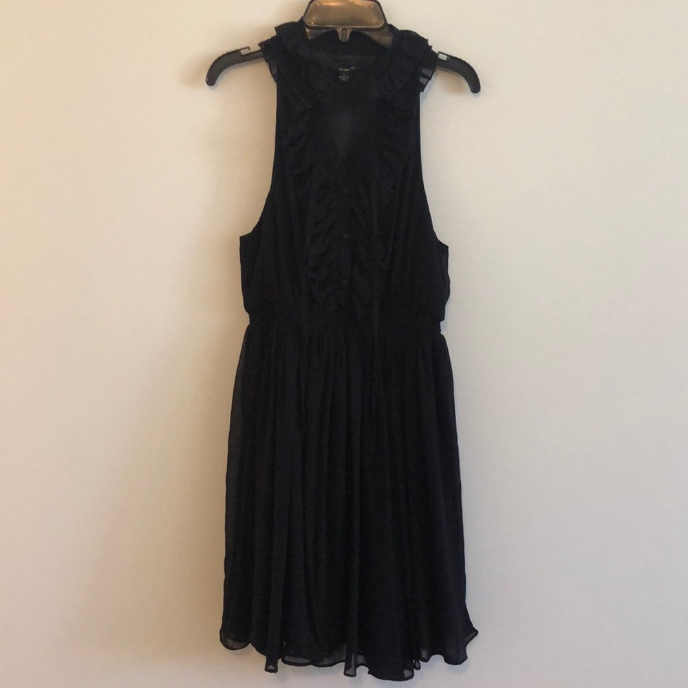 🌈little black dress/ Lg/ruffle collar/party dress